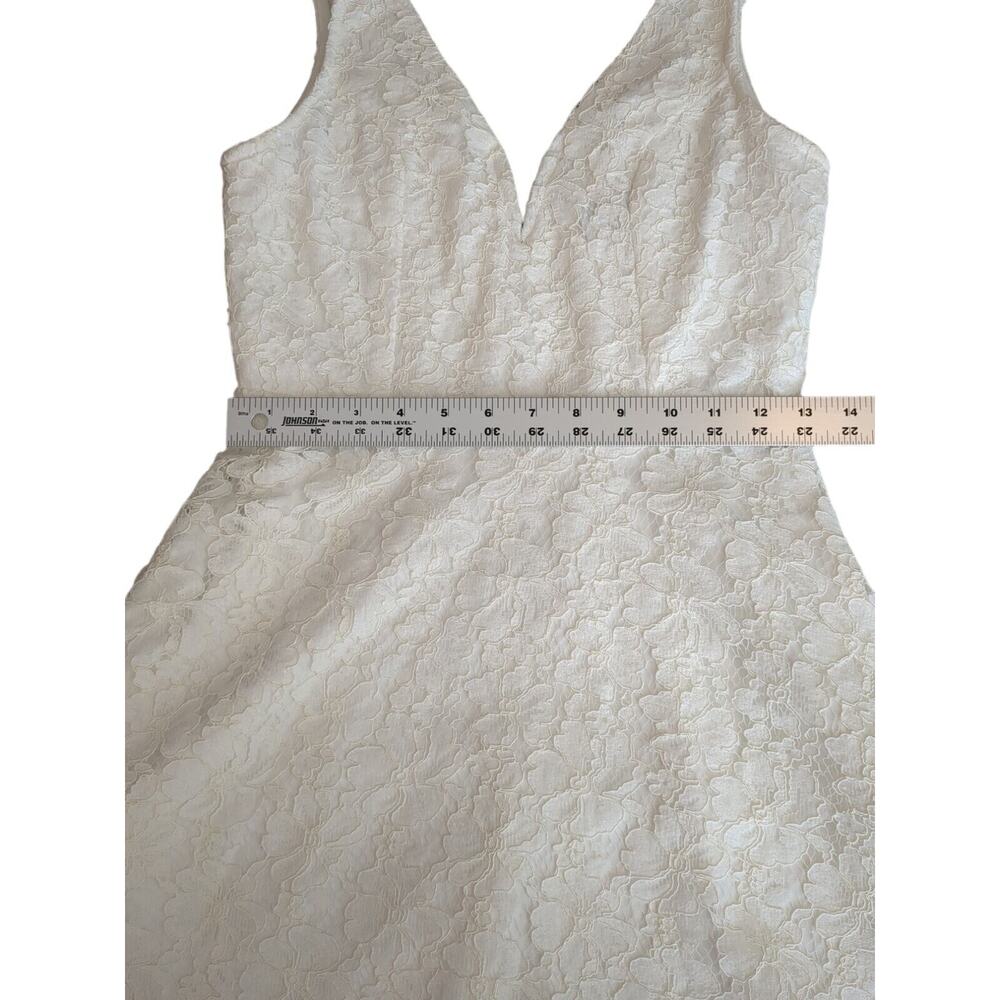 Lulus Declaring My Love White Lace Skater Dress Womens Size Small EUC - Picture 4 of 9
